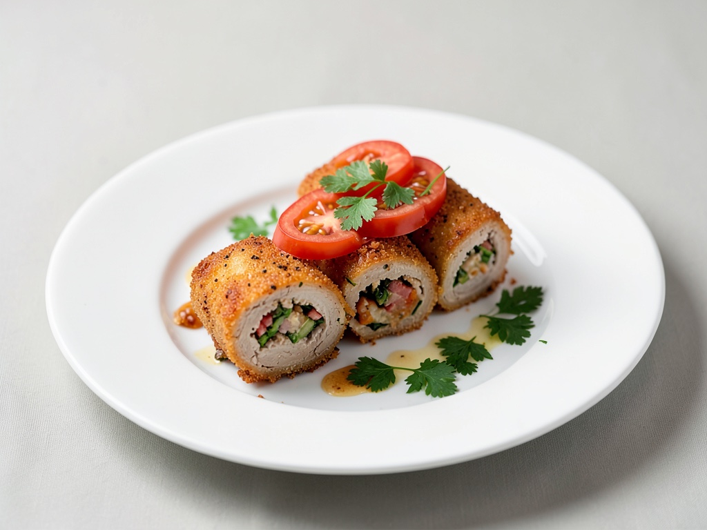 Empanadillas crujientes de ternera con relleno fresco de tomate y cilantro