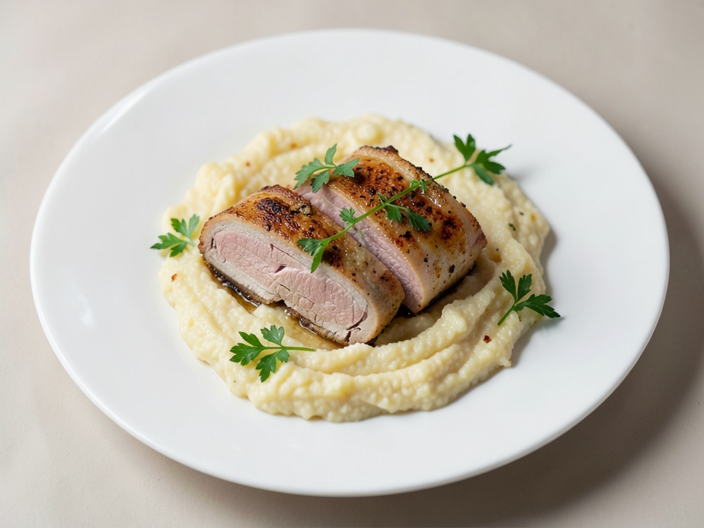 Involtini di vitello con polenta cremosa