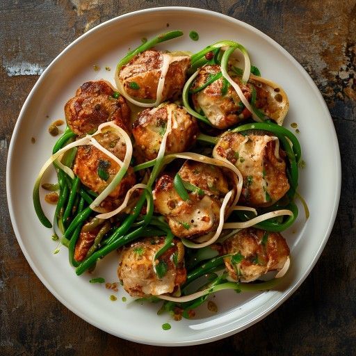 Cotoletta di vitello con tagliatelle e fagiolini