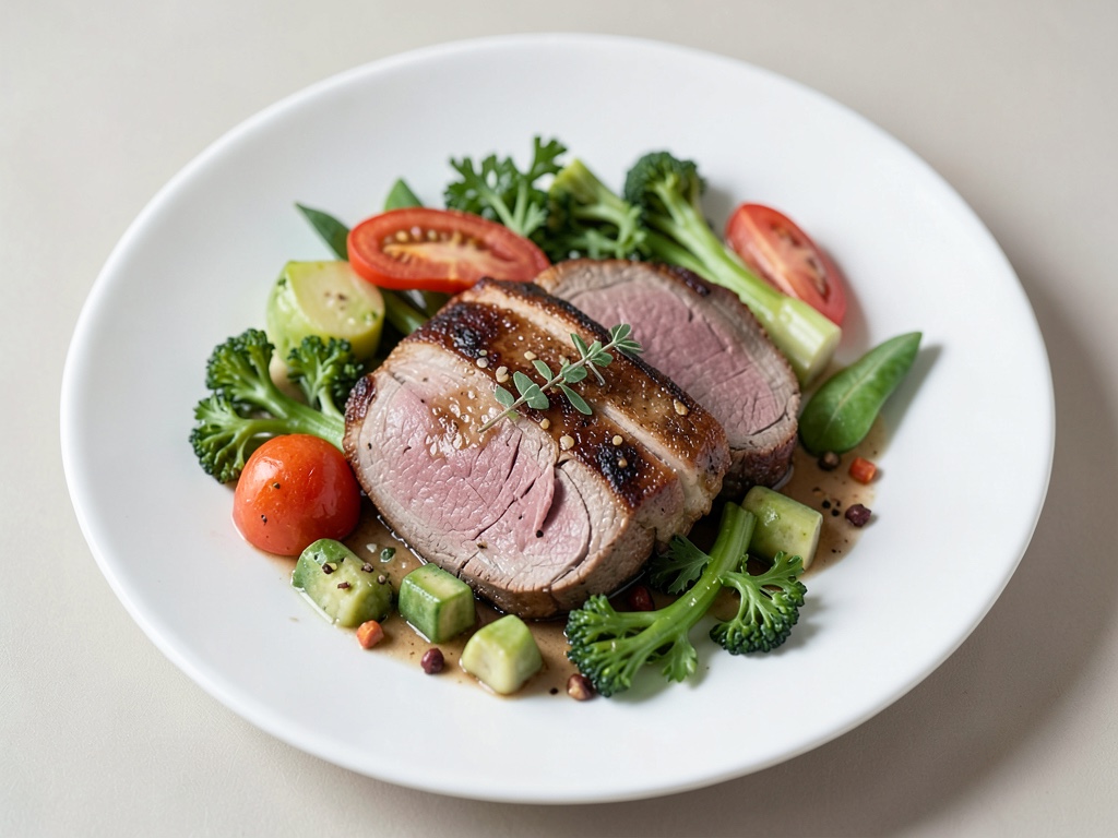 Cotolette di vitello tenere con verdure fresche