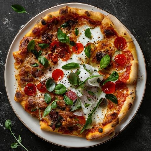Cotoletta di vitello con copertura da pizza