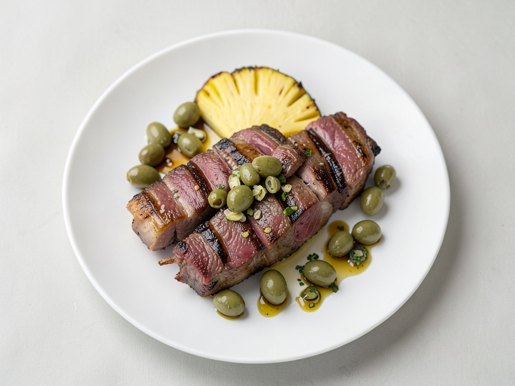 Spiedini di vitello e ananas alla griglia