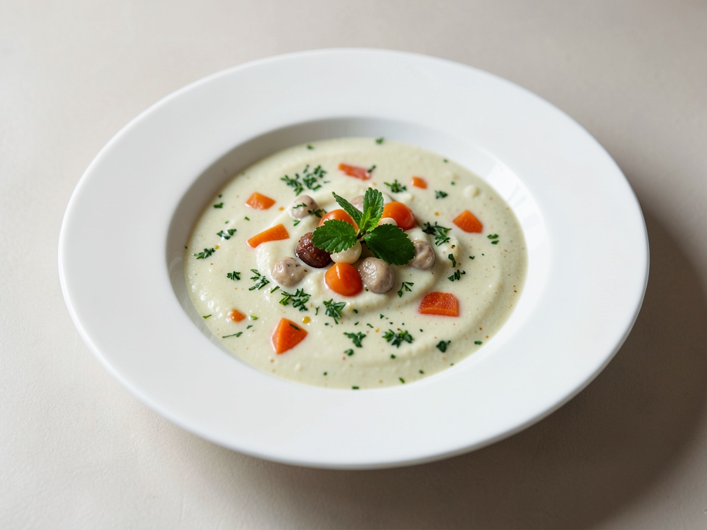 Sopa fría de verduras refrescante