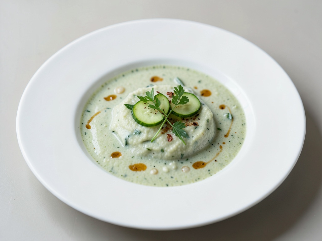 Zuppa fredda di cetriolo e cocco rinfrescante