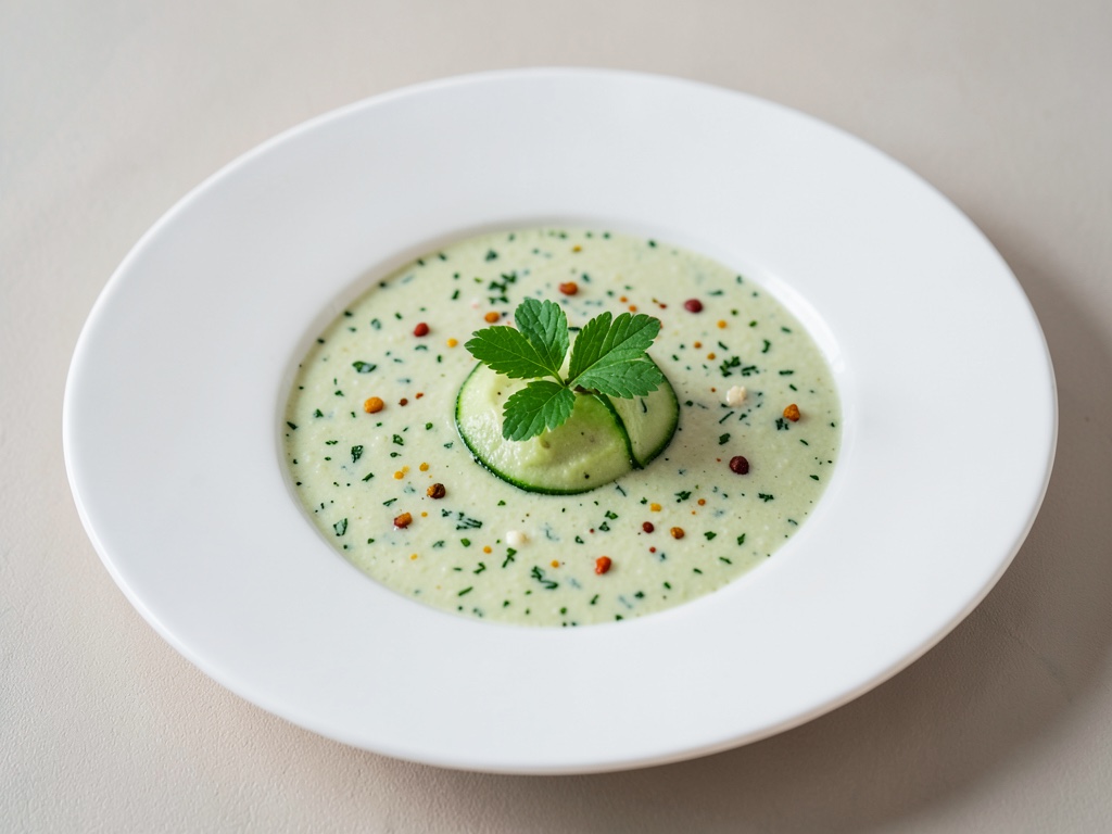 Zuppa fredda rinfrescante di cetrioli