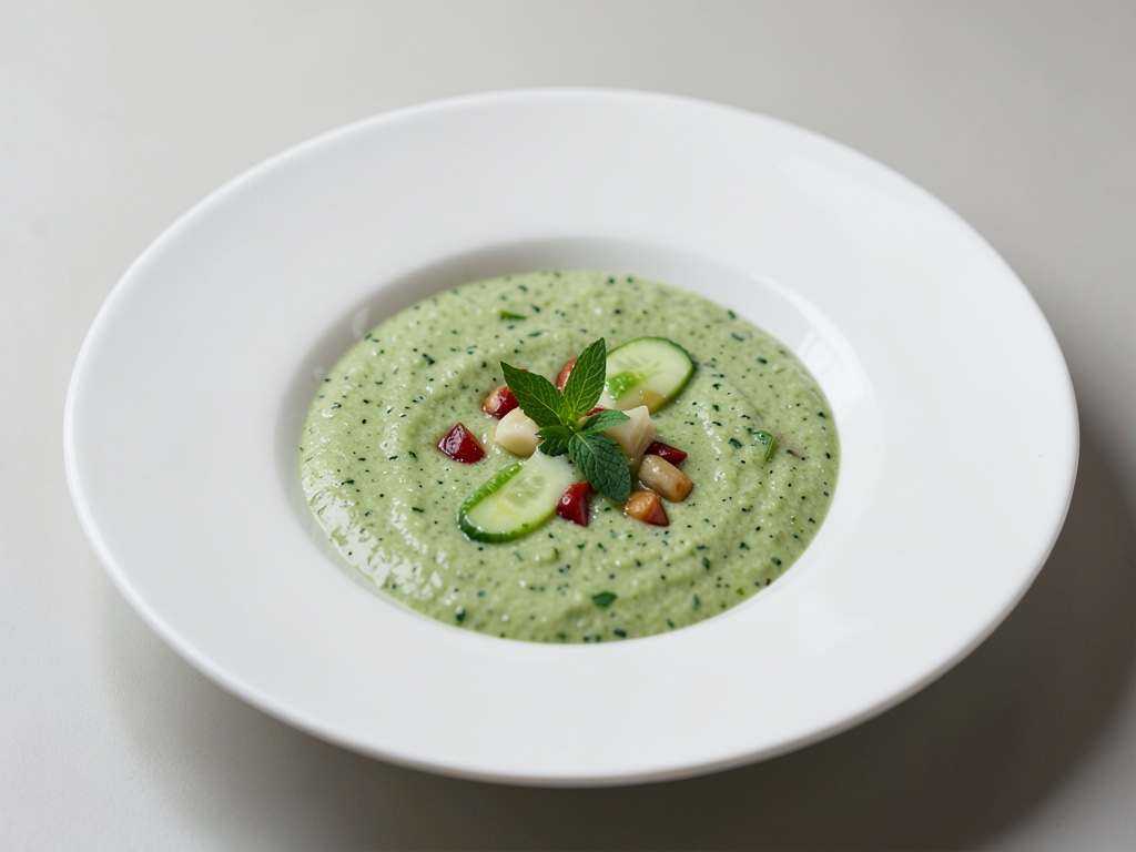Zuppa fredda di cetrioli fresca