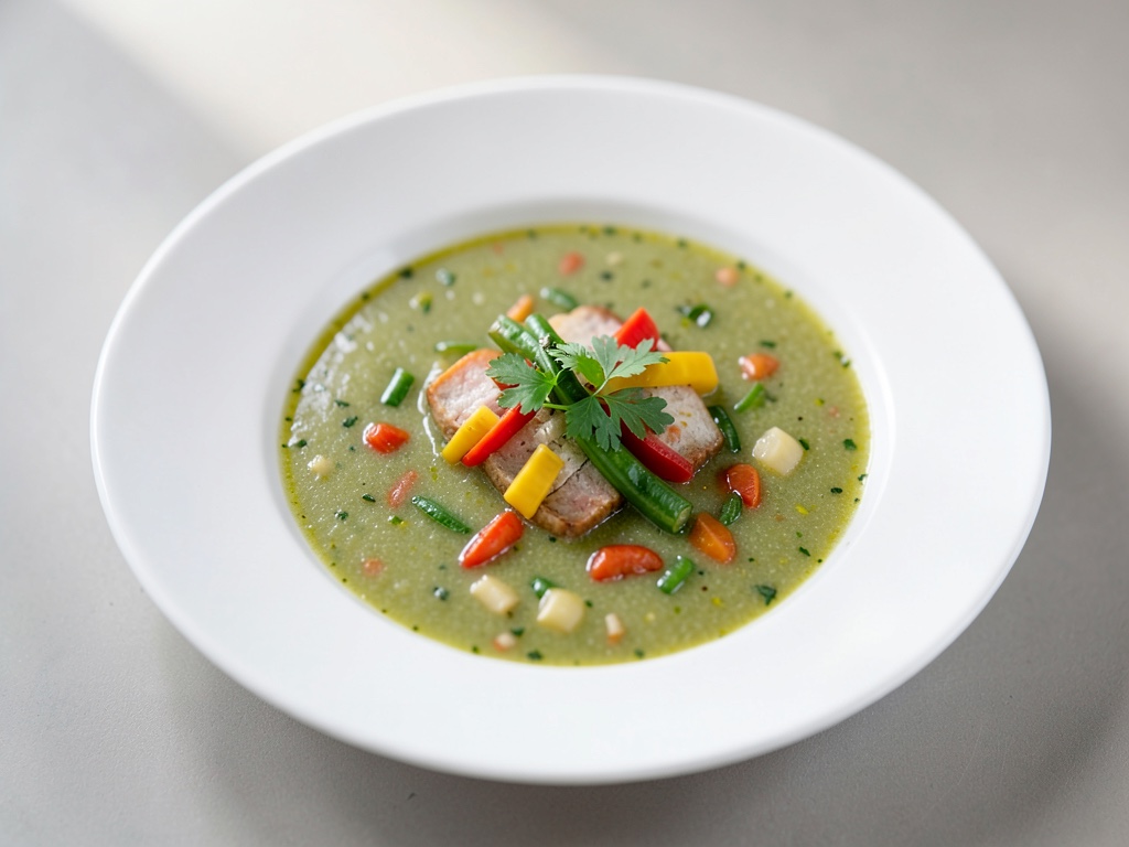 Sopa fría de verduras refrescante