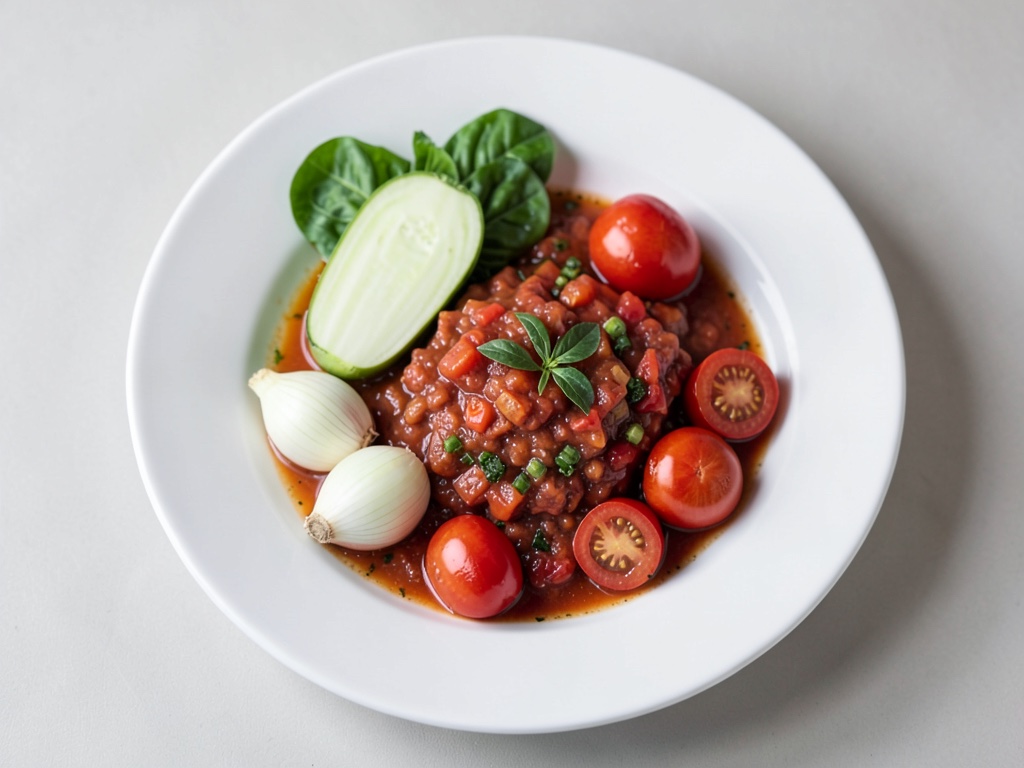 Soupe froide rafraîchissante à la tomate
