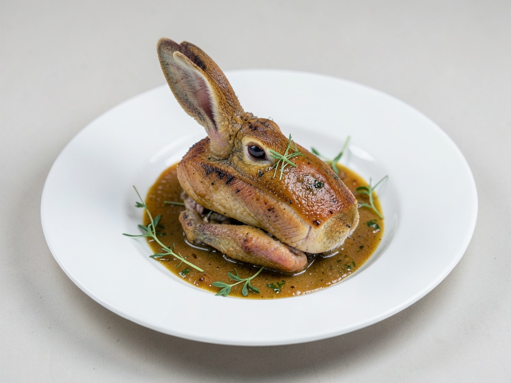 Coniglio con salsa all'acetosa