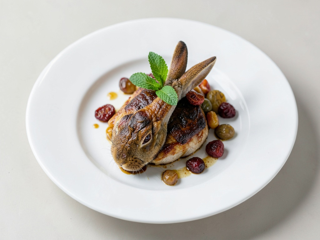 Coniglio con frutta secca e menta