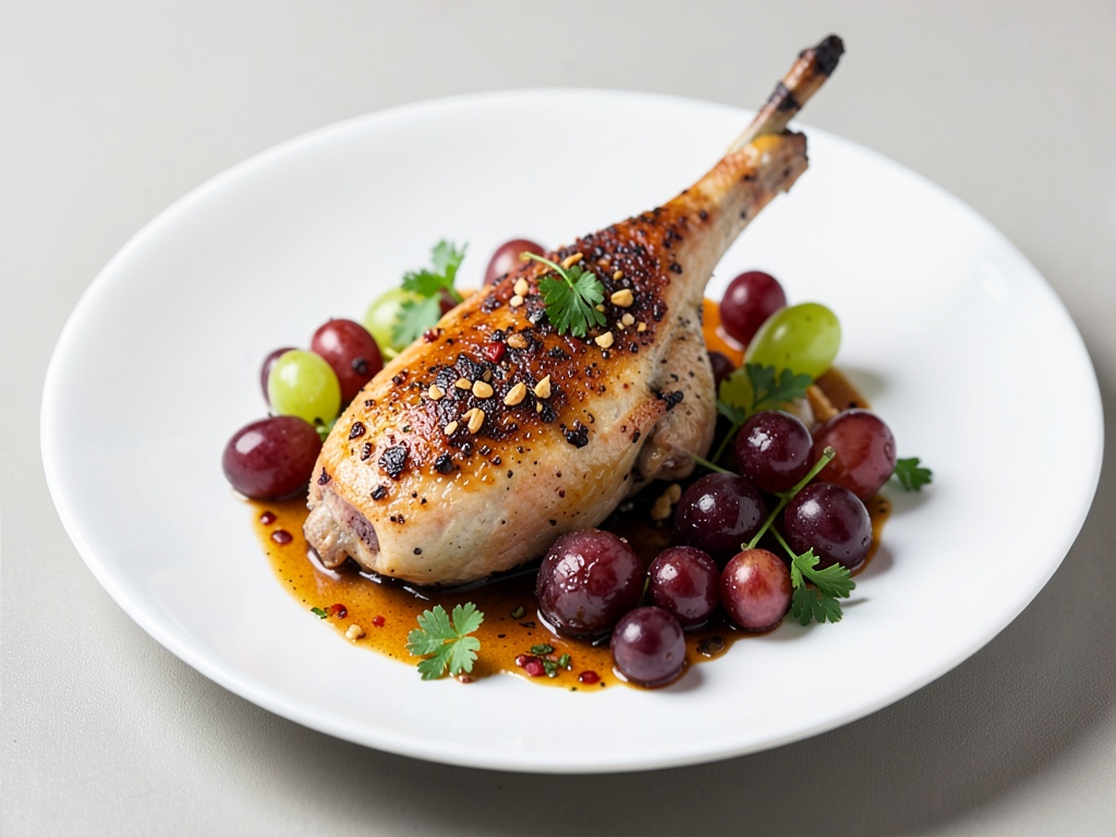 Orientalisch gewürztes Kaninchen mit Trauben