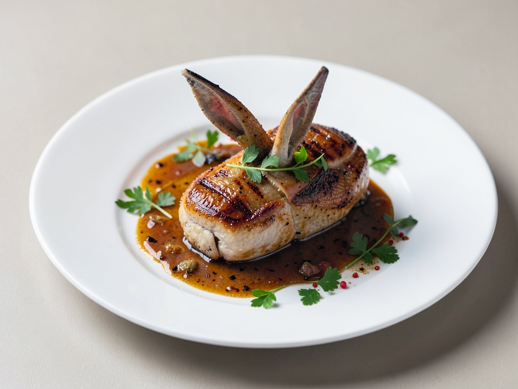 Coniglio marinato alla griglia a carbone