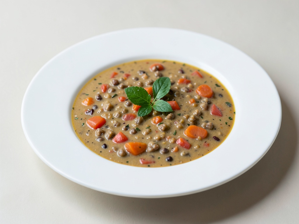 Sopa cremosa de zanahorias y lentejas