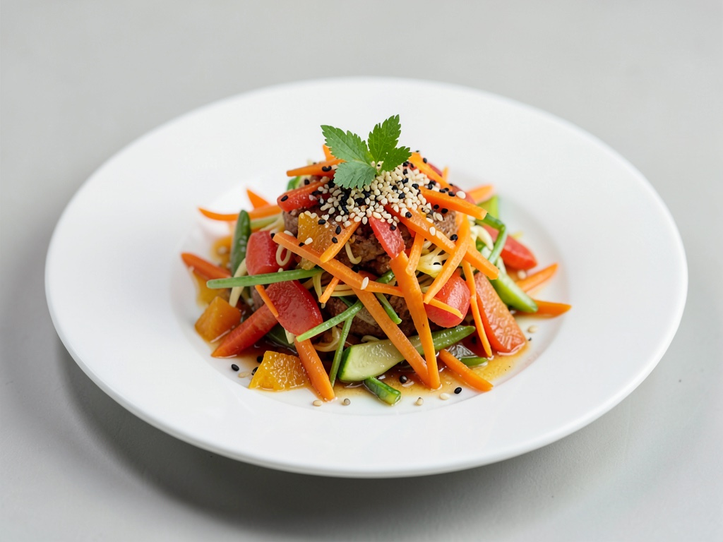 Insalata di carote e arance fruttata con sesamo