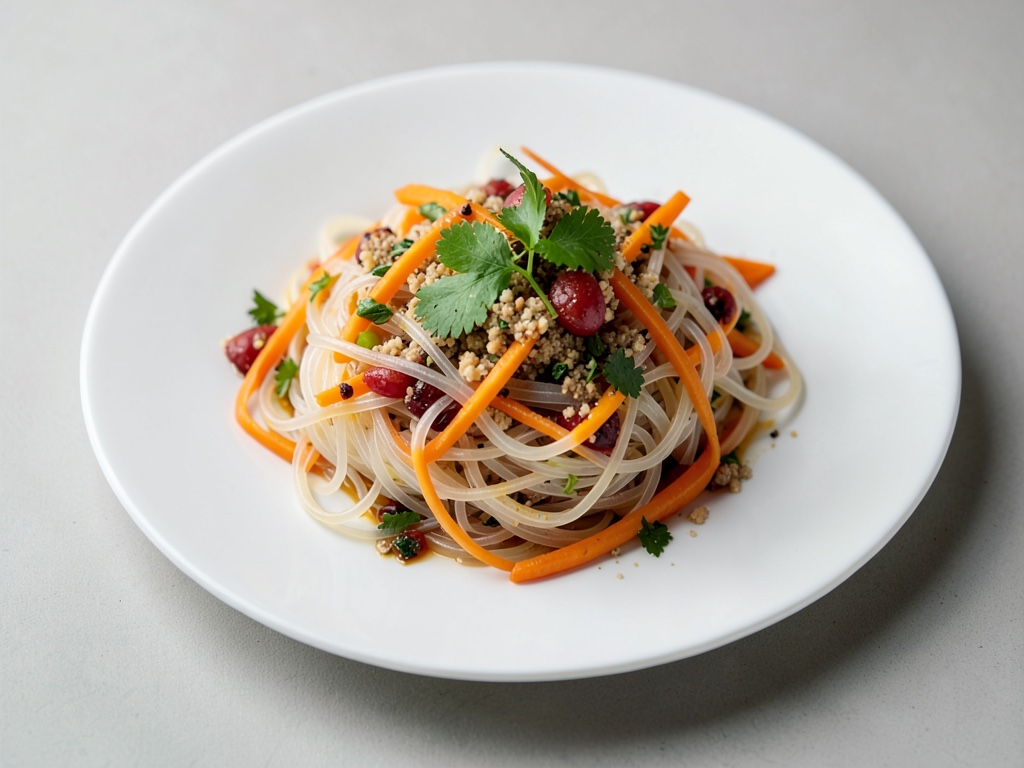 Carote al wok con vermicelli di vetro