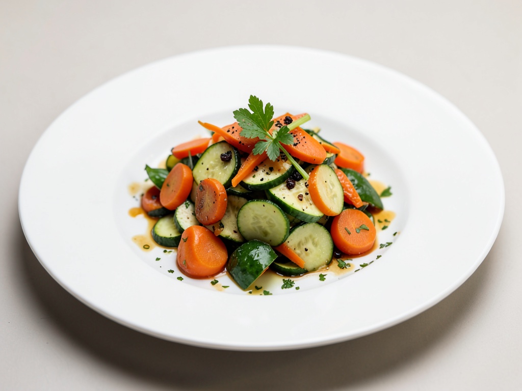 Insalata fresca di carote e zucchine