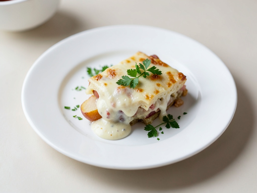 Gratin cremoso di patate e mele