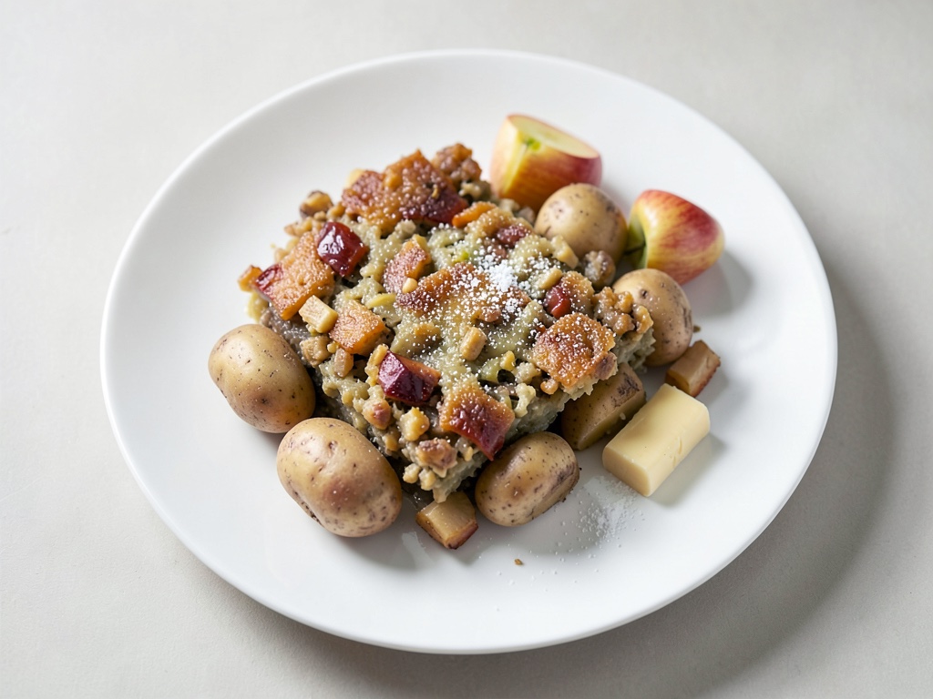 Gratin crémeux de pommes de terre et pommes