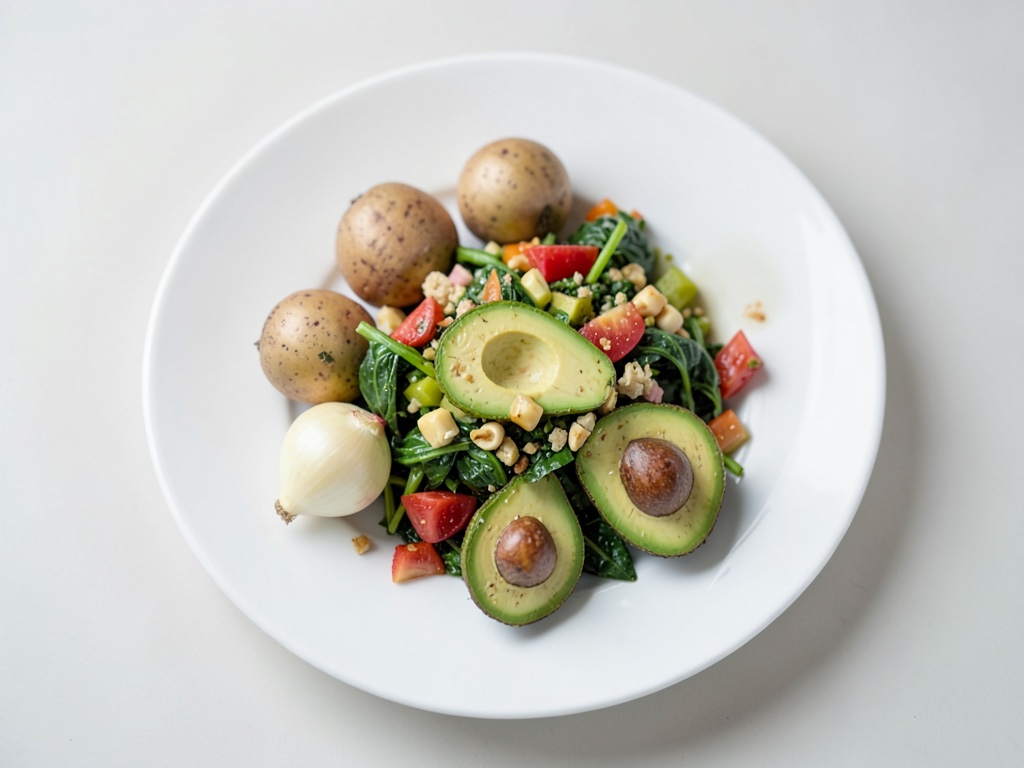 Cremiger Kartoffel-Avocado-Salat mit Sauerampfer