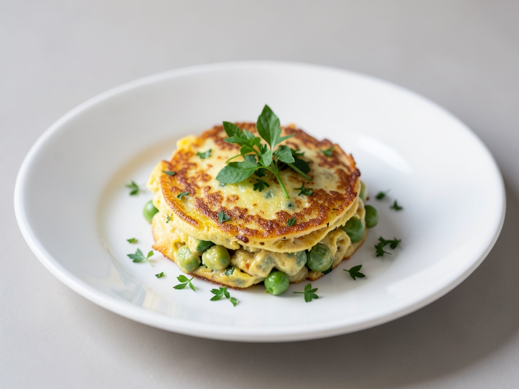 Omelet di Patate e Piselli Croccanti