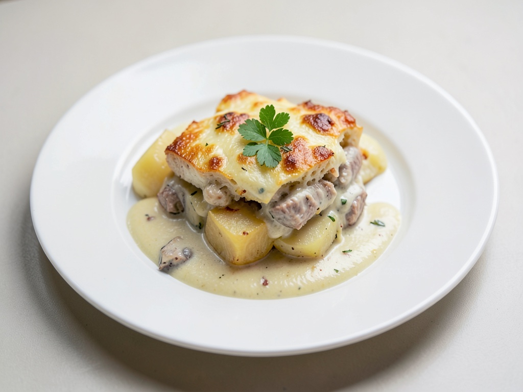 Gratin cremoso con sgombro e patate