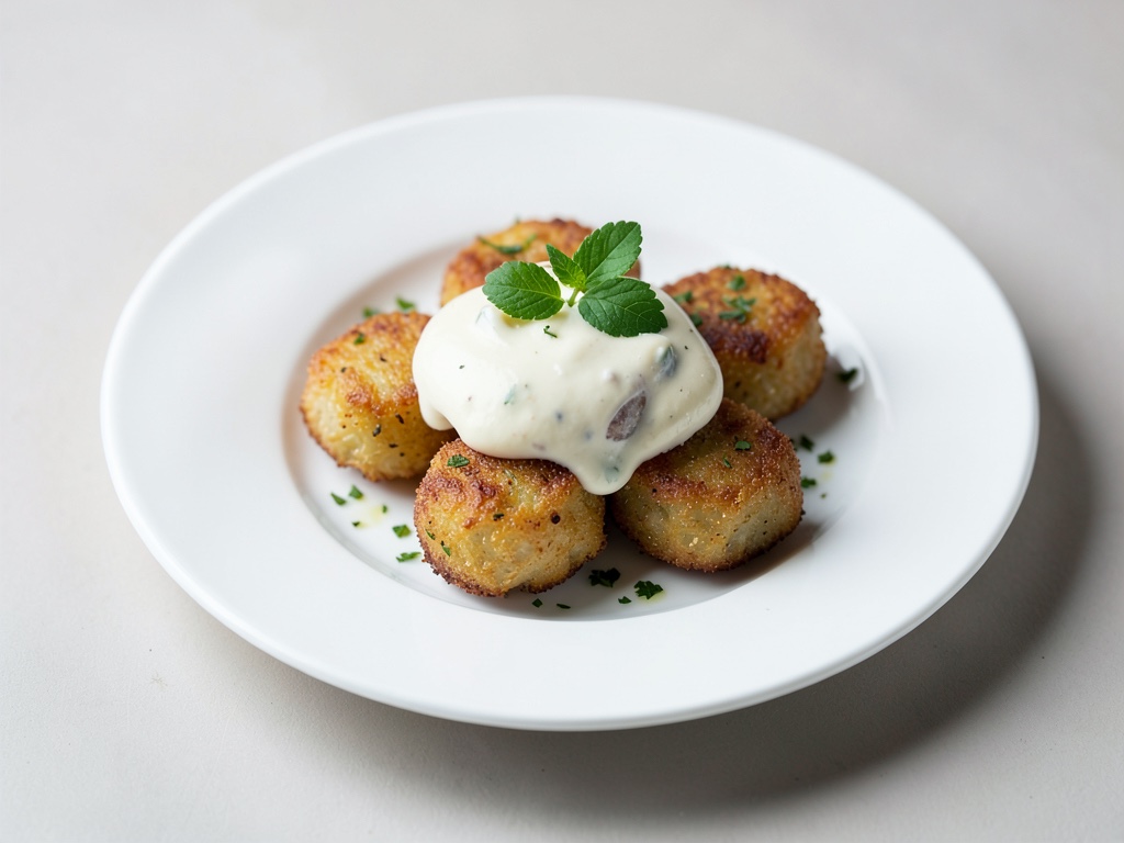 Bocconcini di patate croccanti con salsa cremosa