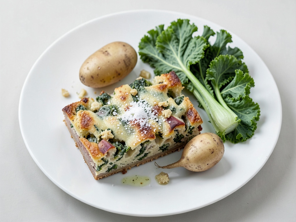 Gratin cremoso di patate e bietola