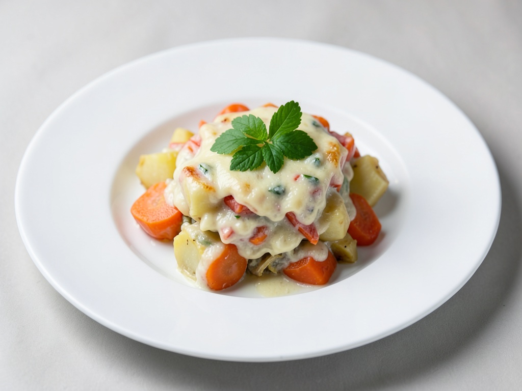Gratin cremoso di patate e carote