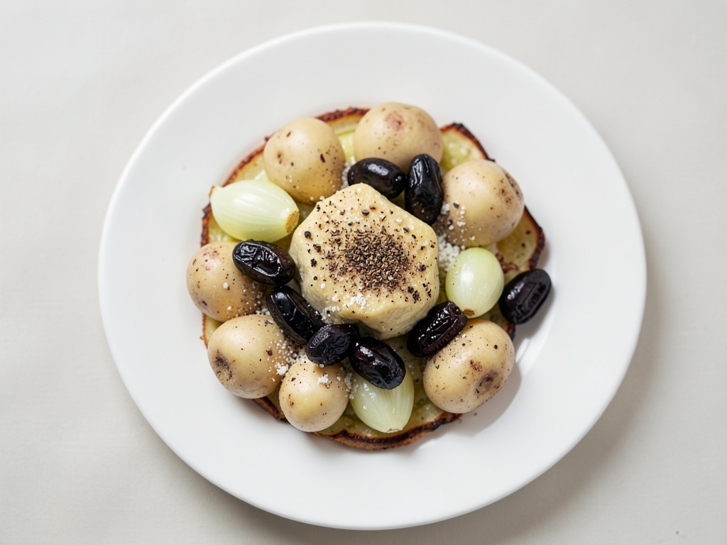 Sartén de Patatas y Aceitunas