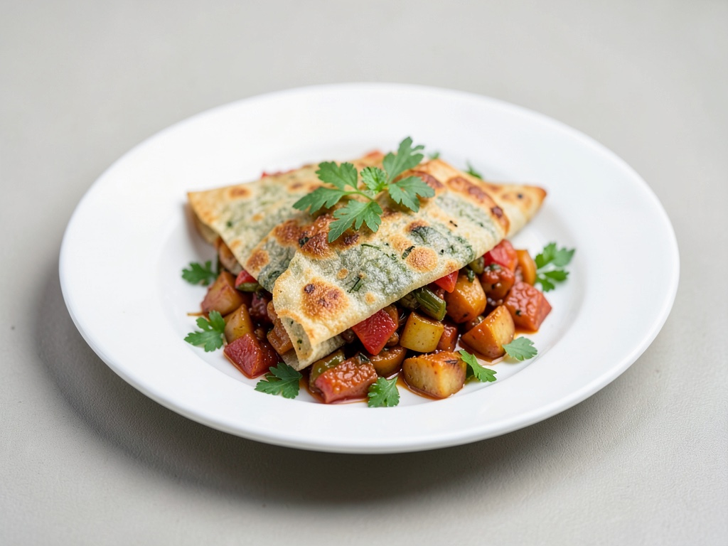 Tortilla croustillante aux pommes de terre et poivrons