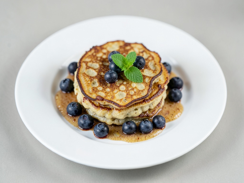 Knusprige Kartoffel-Quark-Pfannkuchen mit Blaubeeren