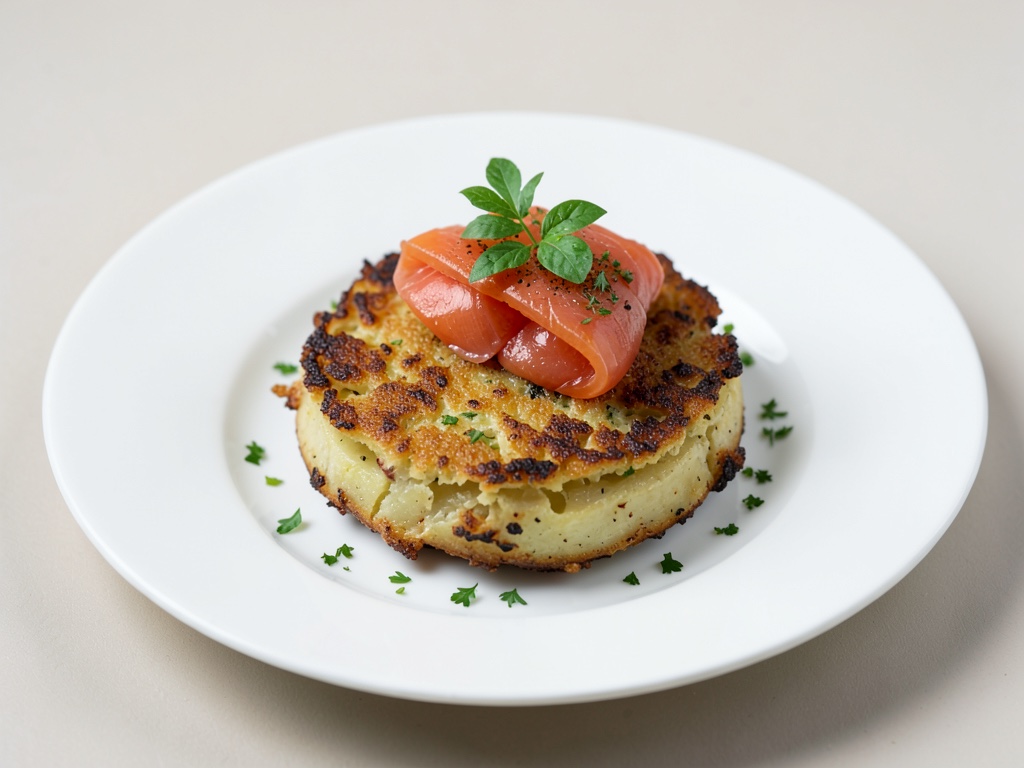 Knusprige Kartoffel-Rösti mit Räucherlachs