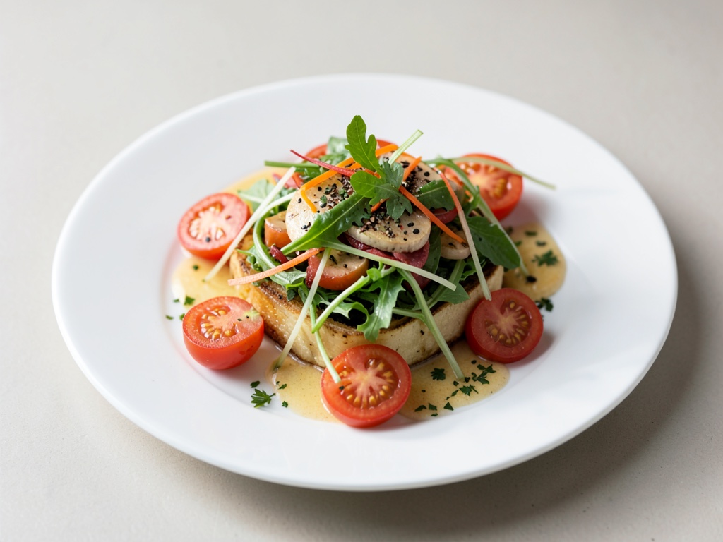 Insalata di patate, rucola e pomodorini
