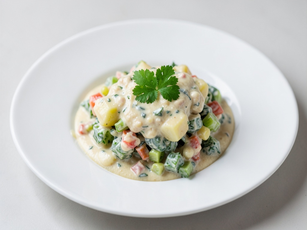 Insalata cremosa di patate e sedano