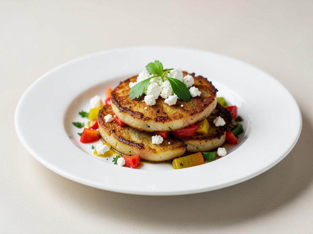 Crocchette di patate croccanti con formaggio di pecora e peperoni