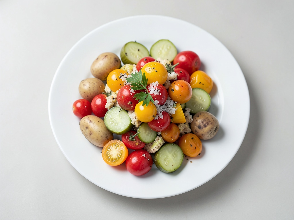Insalata classica di patate e pomodori