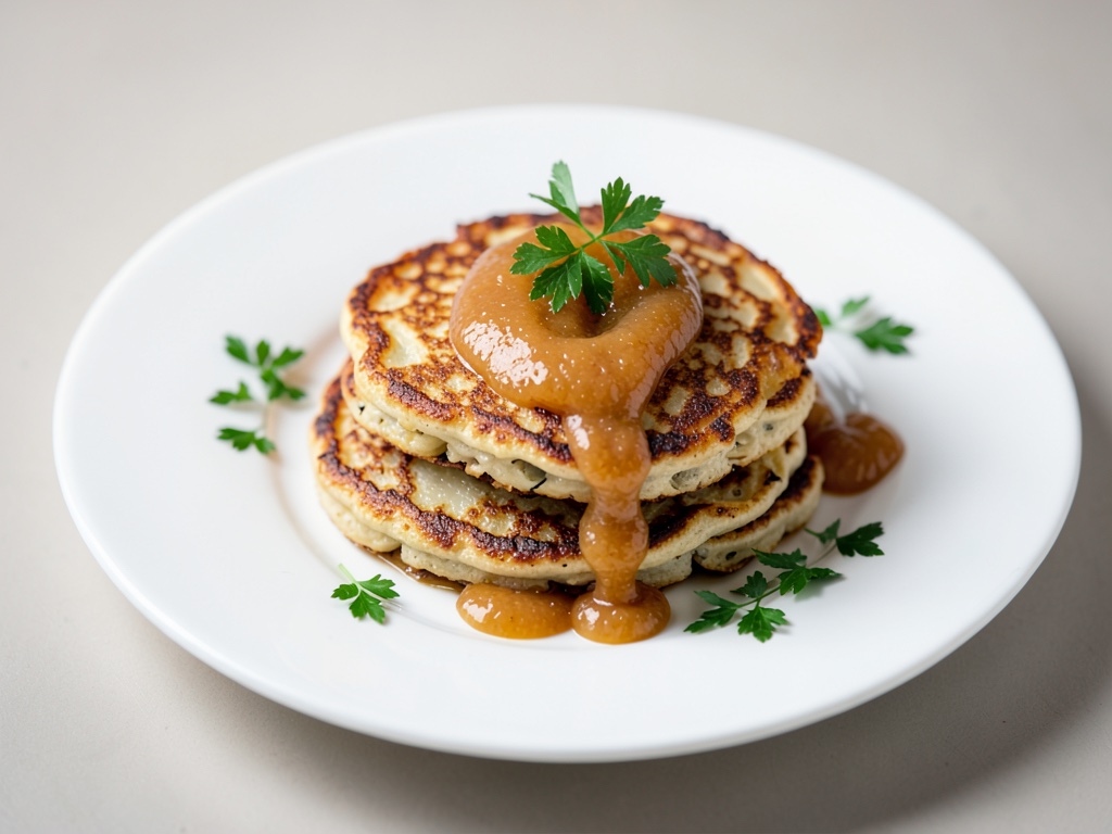 Frittelle croccanti di patate e cipolle con marmellata di mele fatta in casa