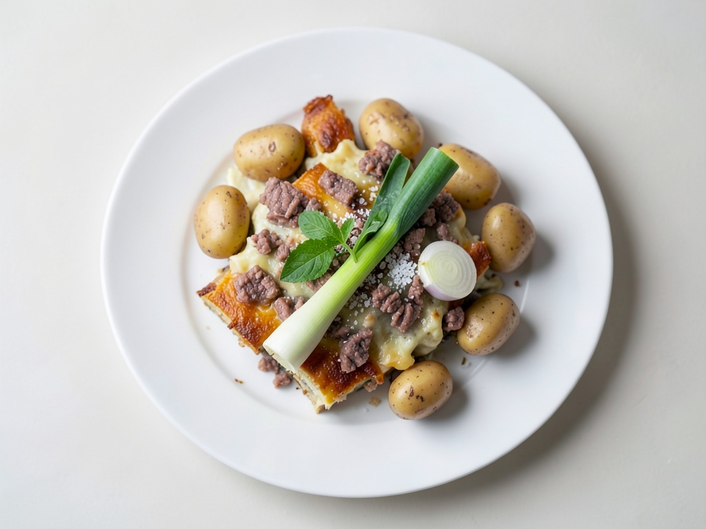 Gratin croustillant de pommes de terre et viande hachée