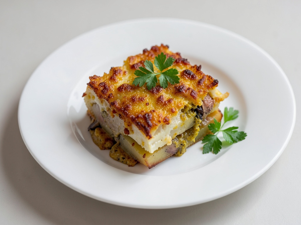 Gratin croccante di patate con senape in grani