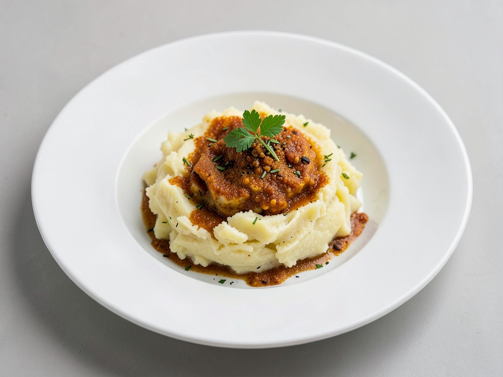 Purée de pommes de terre au safran