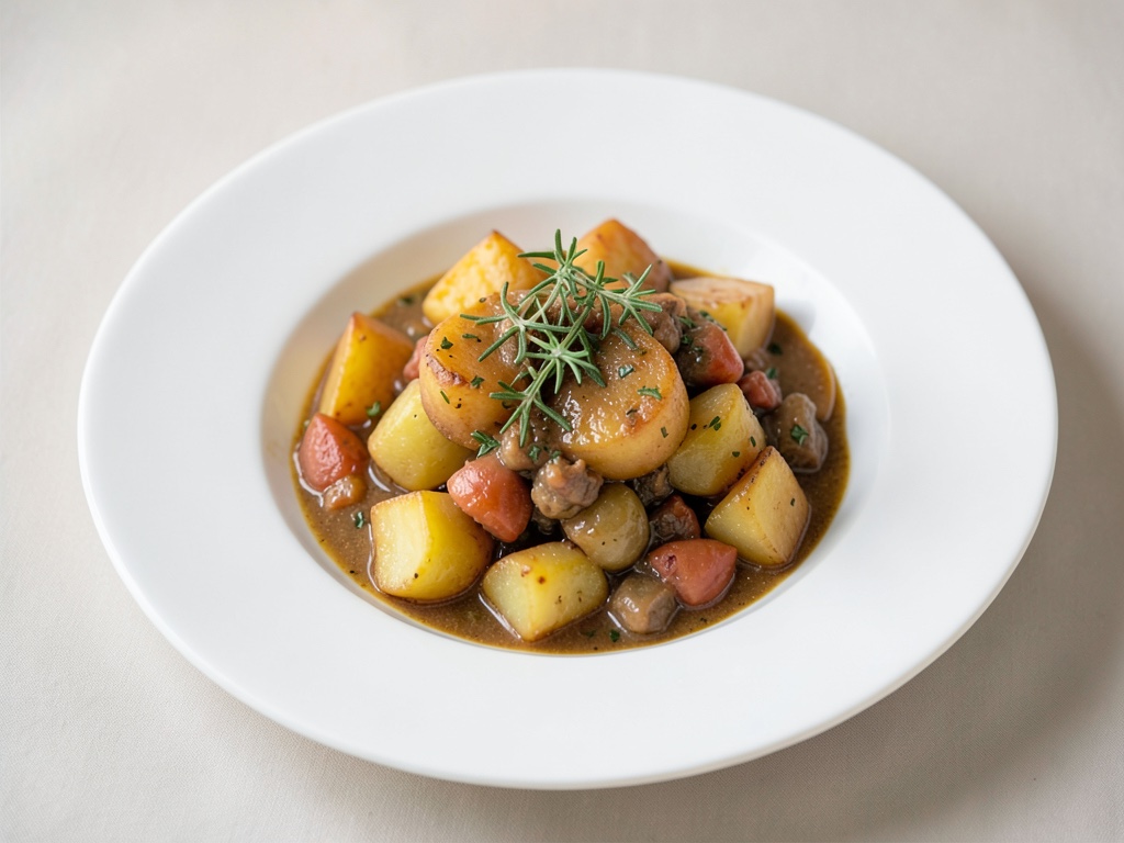 Zuppa di patate saporita con maggiorana