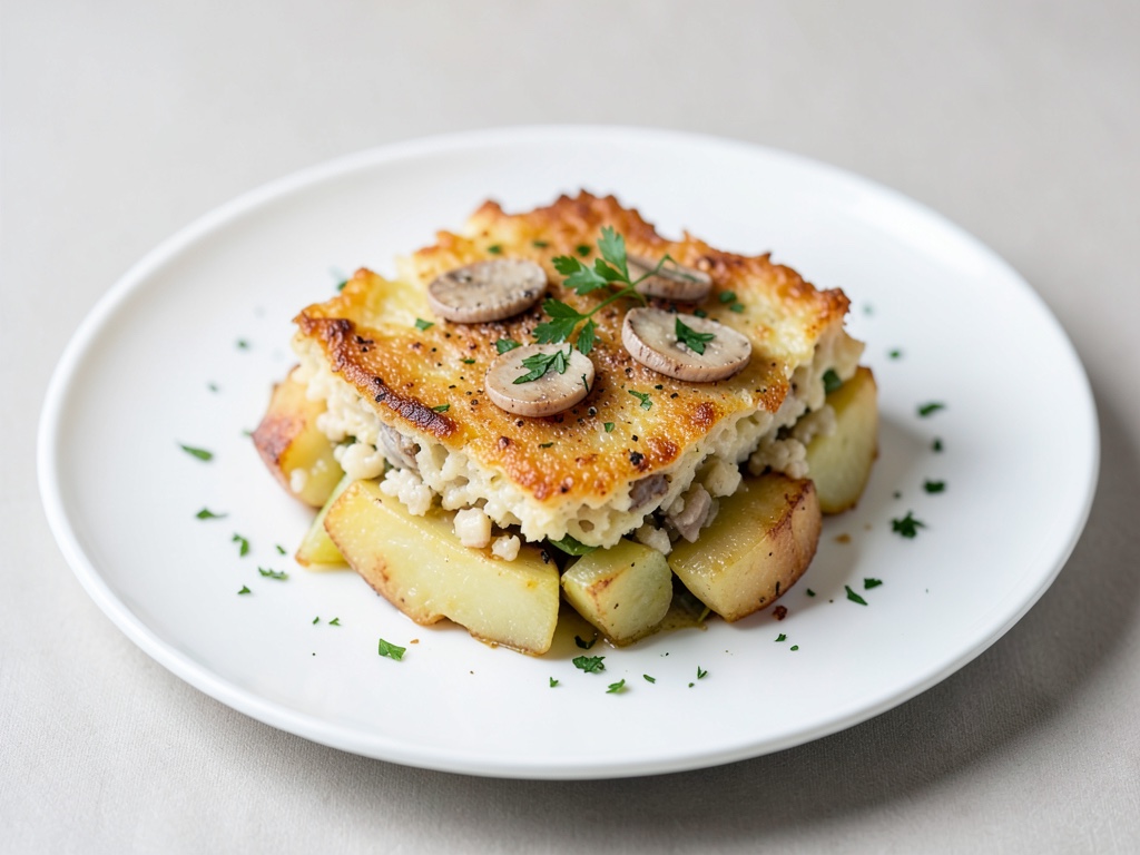 Knuspriges Kartoffelgratin mit Sardellen
