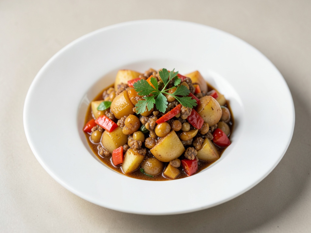 Gulasco di patate con peperoni