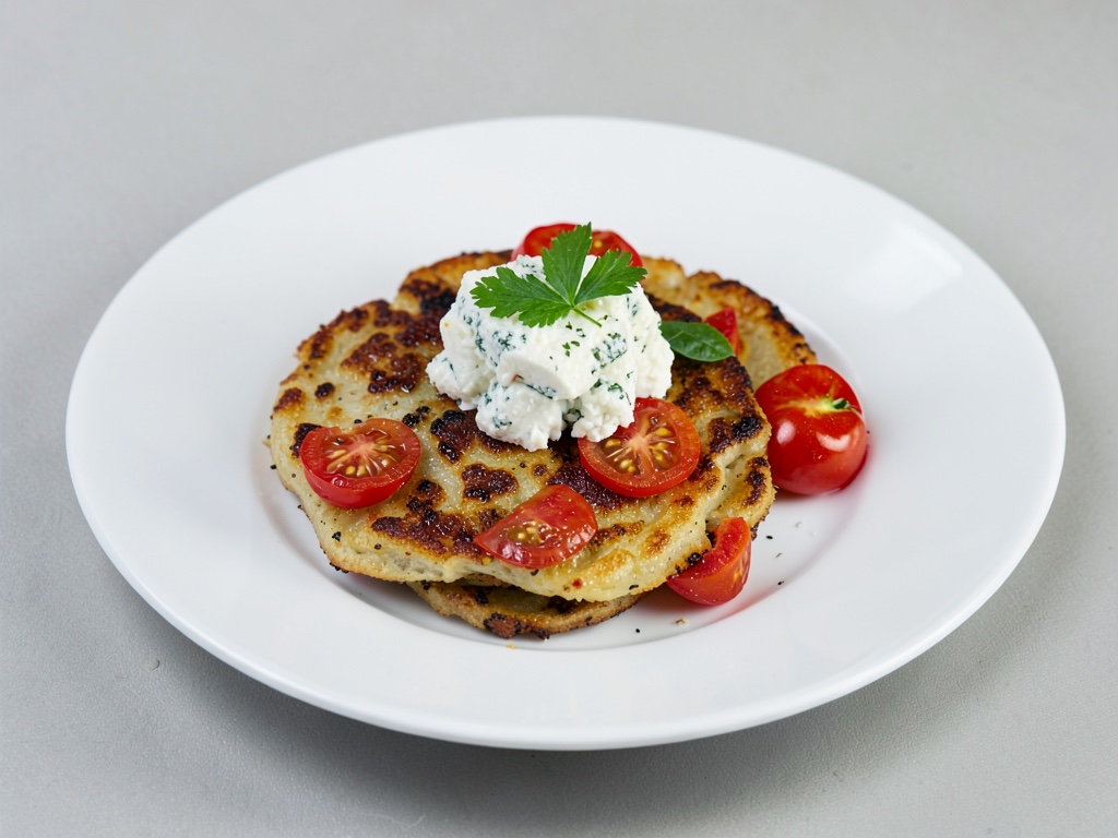 Pommes de terre croustillantes au fromage de chèvre et aux tomates