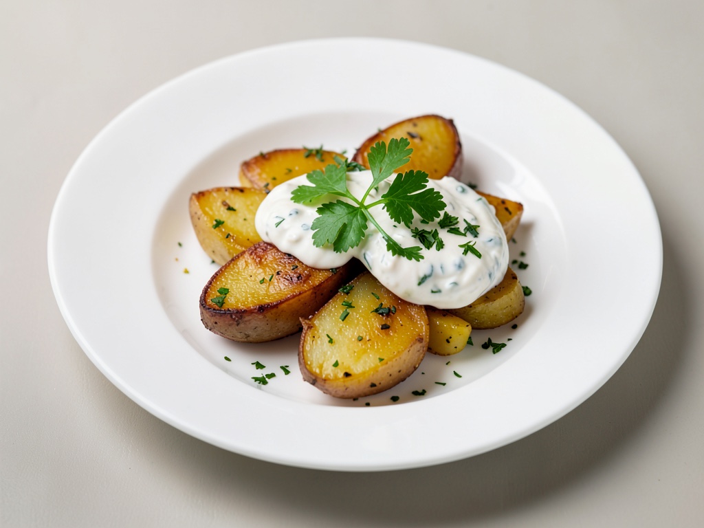 Patate al forno con fresco dip