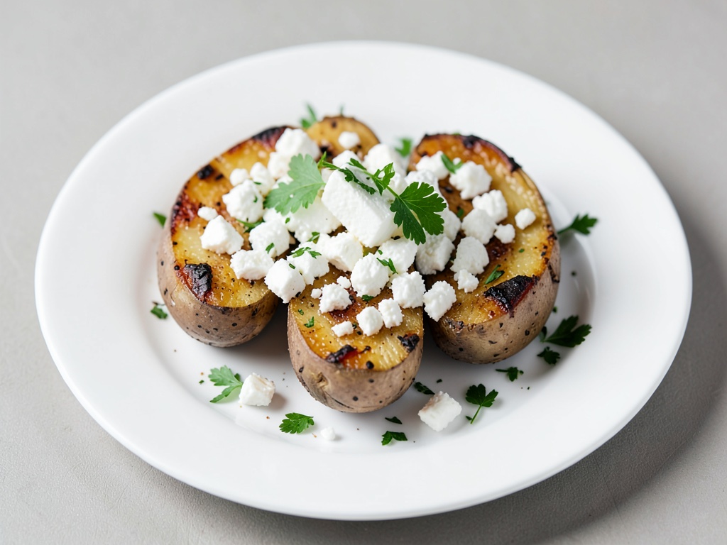 Patate al forno greche con formaggio di pecora