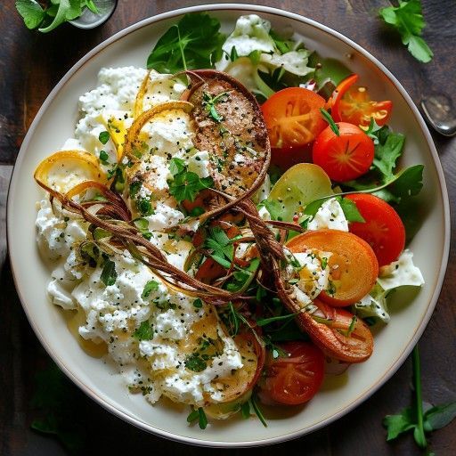 Patate al vapore con ripieno di ricotta e insalata Rapunzel