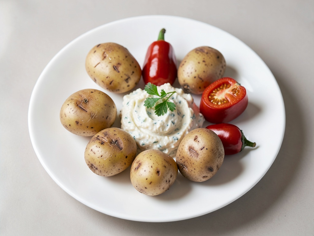 Patate con panna acida al peperone
