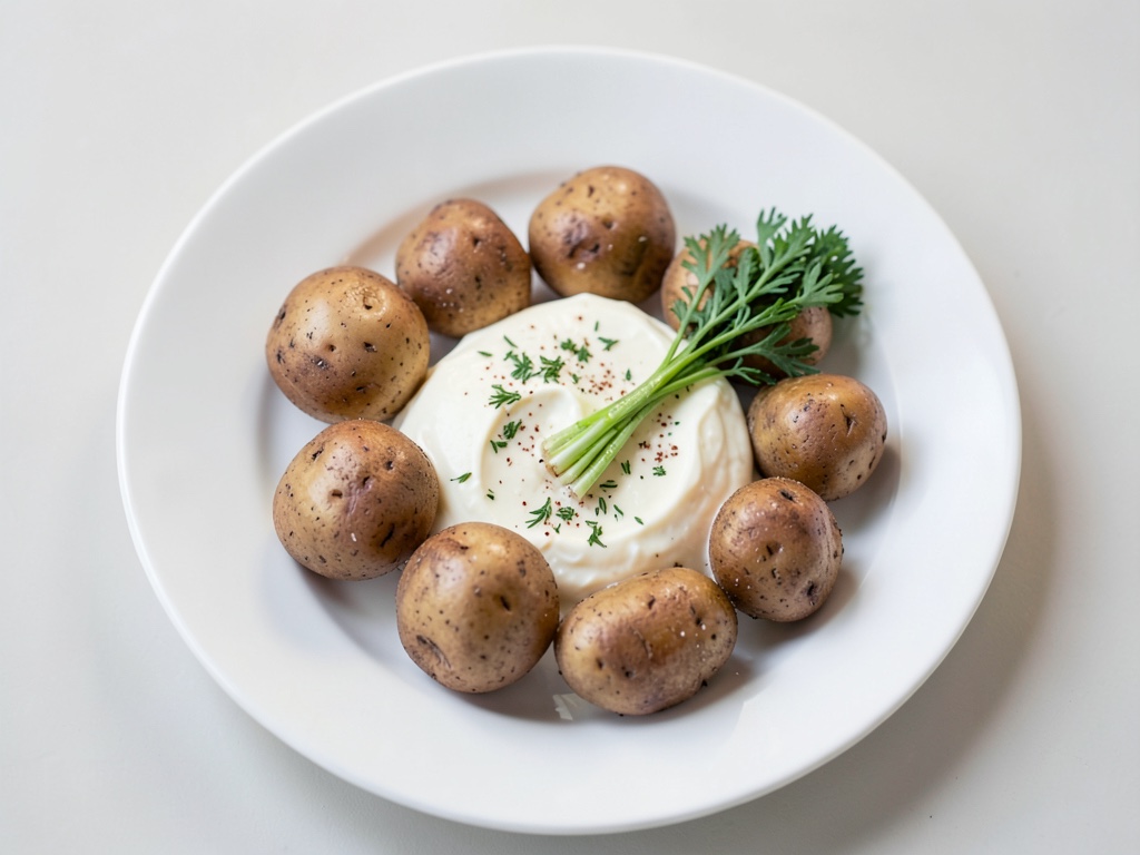 Patate con dip allo quark