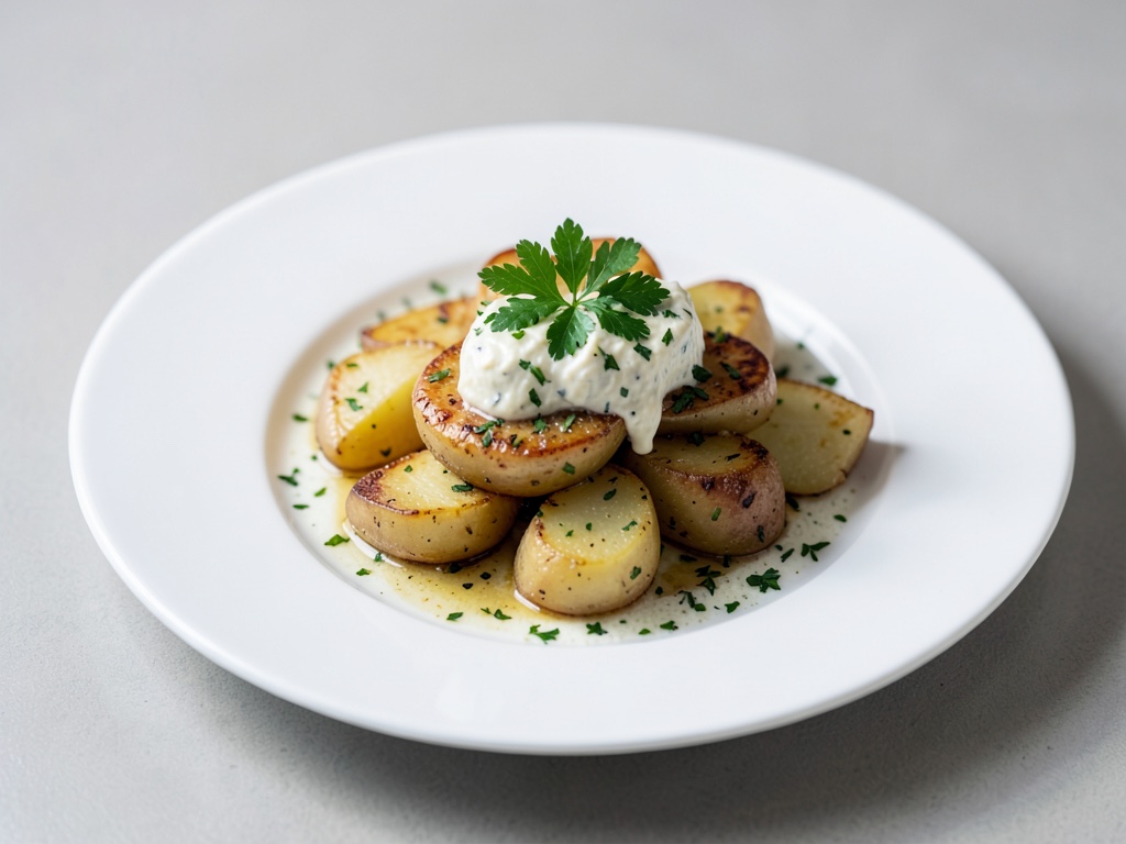 Patate con quark alle erbe